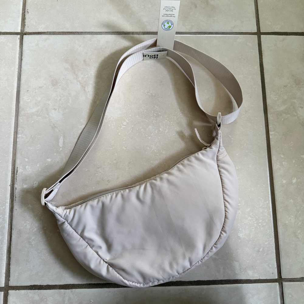 Neutral Beige Crossbody Sling Bag - Unbranded